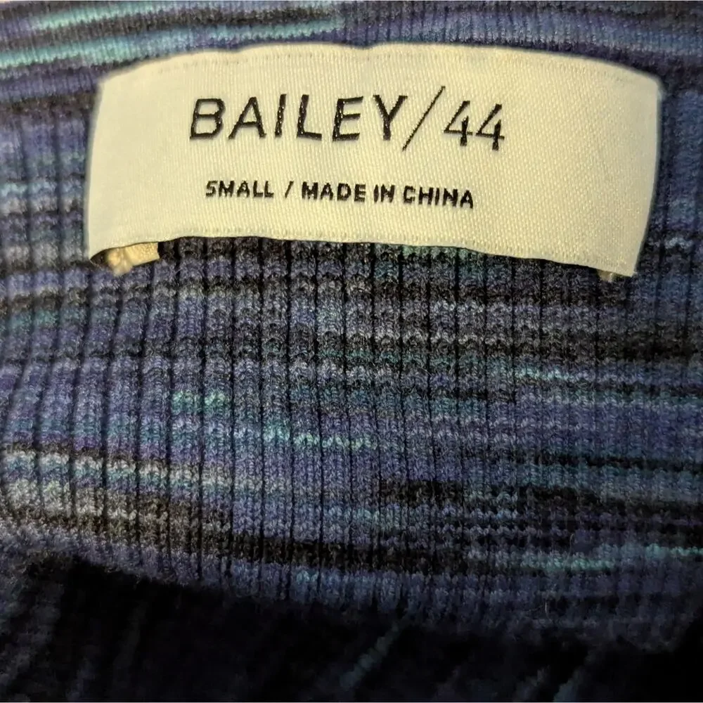Bailey 44 Anthropologie Bodycon Ribbed Knit Space Dyed Tank Midi Dress, Blue S - Picture 6 of 6